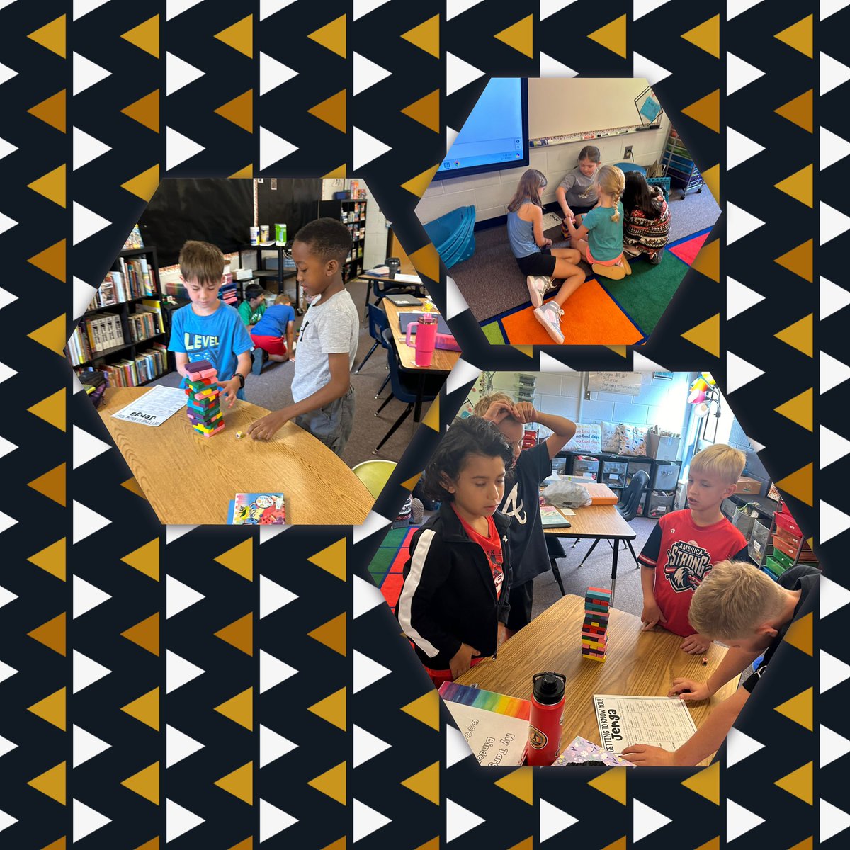 VaughanTarget's tweet photo. 3rd grade played a little get to know you Jenga on their first day of 🎯. #SOARon @VaughanRockets https://t.co/g3afRTfH1W