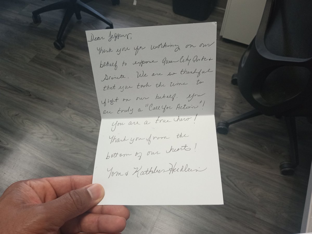 JeffPrevalTV's tweet photo. Thank you to the Herdlein family of Snyder for this lovely thank you note, a gesture that seems to be lost these days. After our Call 4 Action report last week on a troubled contractor, the Herdlein's got their $4,430 back! #Call4Action @news4buffalo https://t.co/LeOFE3O4ZT
