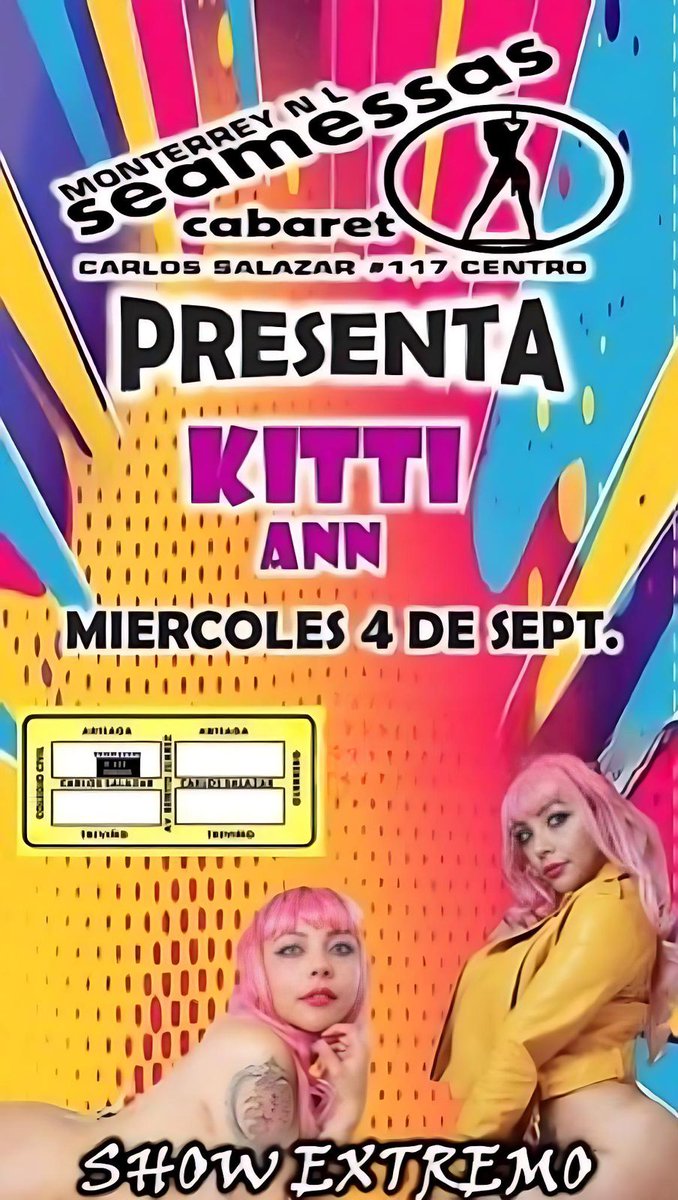 4 de septiembre los veo en #monterrey que rico volver a estar con ustedes <a href="/SEAMESSASTEIBOL/">Seamessas Cabaret</a> los veo ahí