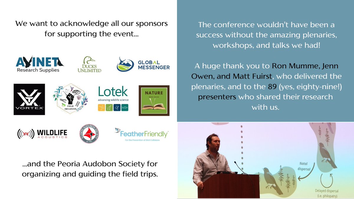 FieldOrnith's tweet photo. We will continue sharing pictures of our past joint conference in Peoria, Illinois in the coming days, but for now all we can say is… THANK YOU!
#AFOrnithevents #afoscowos24 #ornithology #birding #birdresearch #ornithologicalconference https://t.co/o9aM762FgW