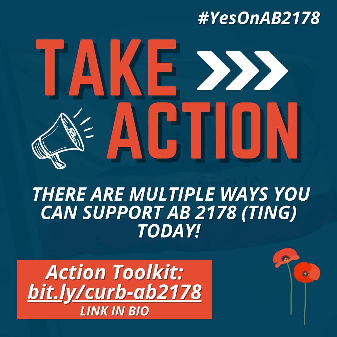 📣Take action TODAY to support #AB2178 (Ting). There are multiple ways you can take action - all of which can be found in the action toolkit 📲 bit.ly/curb-ab2178 

1️⃣ (Constituents only) Send a message to Senator Caballero - Merced  Madera, Fresno Counties, and parts of the
