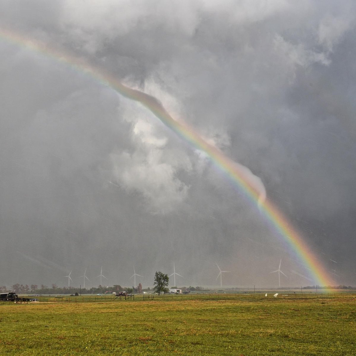 Texas Storm Chasers ⚡ (@txstormchasers) on Twitter photo Rainbow Meets Tornado in Texas! 🌈🌪️
Our Tornado Tuesday throwback image is from Lockett, TX on April 23, 2021. This touched down for just several minutes but had an incredible rope-out stage beside a bright rainbow.
📷 <a href="/storm_serenader/">Jason Cooley 🌪️🎺</a> #tornado #twisters #texas Rainbow Meets Tornado in Texas! 🌈🌪️
Our Tornado Tuesday throwback image is from Lockett, TX on April 23, 2021. This touched down for just several minutes but had an incredible rope-out stage beside a bright rainbow.
📷 <a href="/storm_serenader/">Jason Cooley 🌪️🎺</a> #tornado #twisters #texas