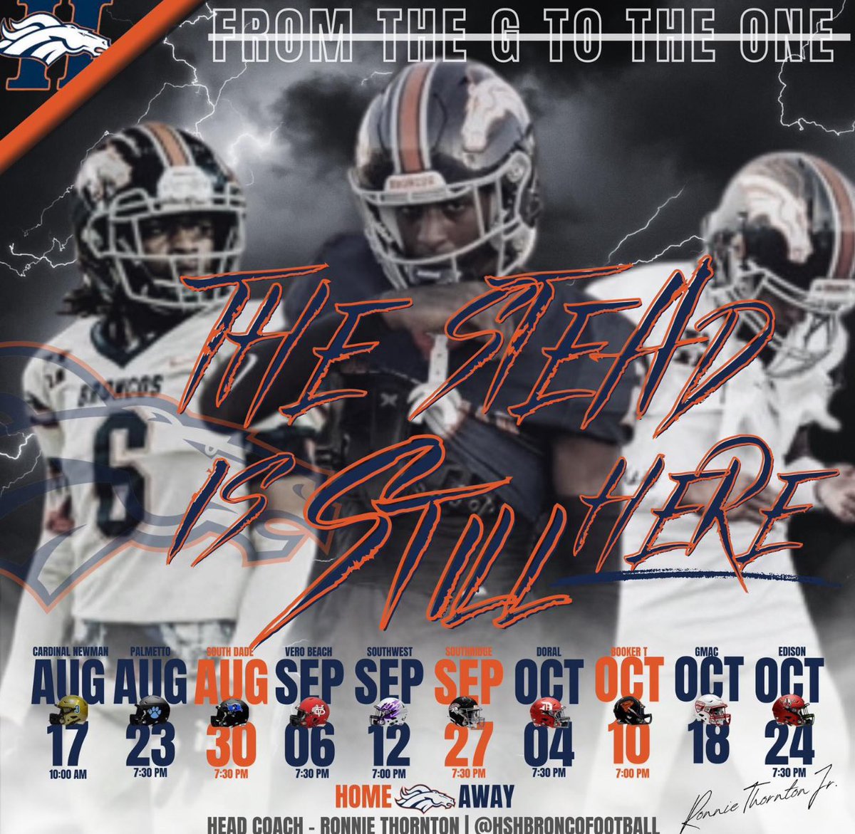Homestead Senior High School (@homesteadshs) on Twitter photo In case you were wondering, We are still here! Are you ready for some <a href="/HSHBroncos/">@HSHBroncoFootball</a> football???? The wait is over… meet us at exit 1 🧡💙🧡💙 In case you were wondering, We are still here! Are you ready for some <a href="/HSHBroncos/">@HSHBroncoFootball</a> football???? The wait is over… meet us at exit 1 🧡💙🧡💙