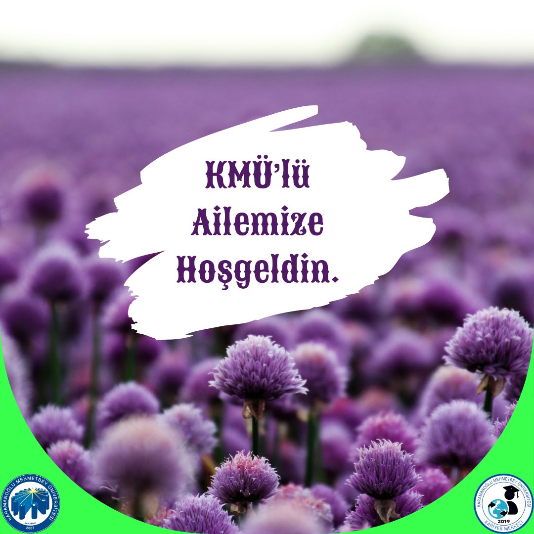 KMÜ'lü ailemize hoşgeldin...

#kmülusengeleceksin