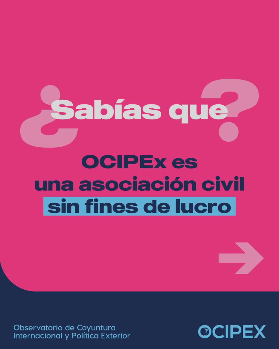 OCIPEx_arg's tweet image. 🤓Tu apoyo nos ayuda a seguir creando contenido de análisis #político e internacional.

👉🏼Si valorás nuestro compromiso, te invitamos a colaborar para que podamos seguir reflexionando sobre la realidad de forma crítica.
