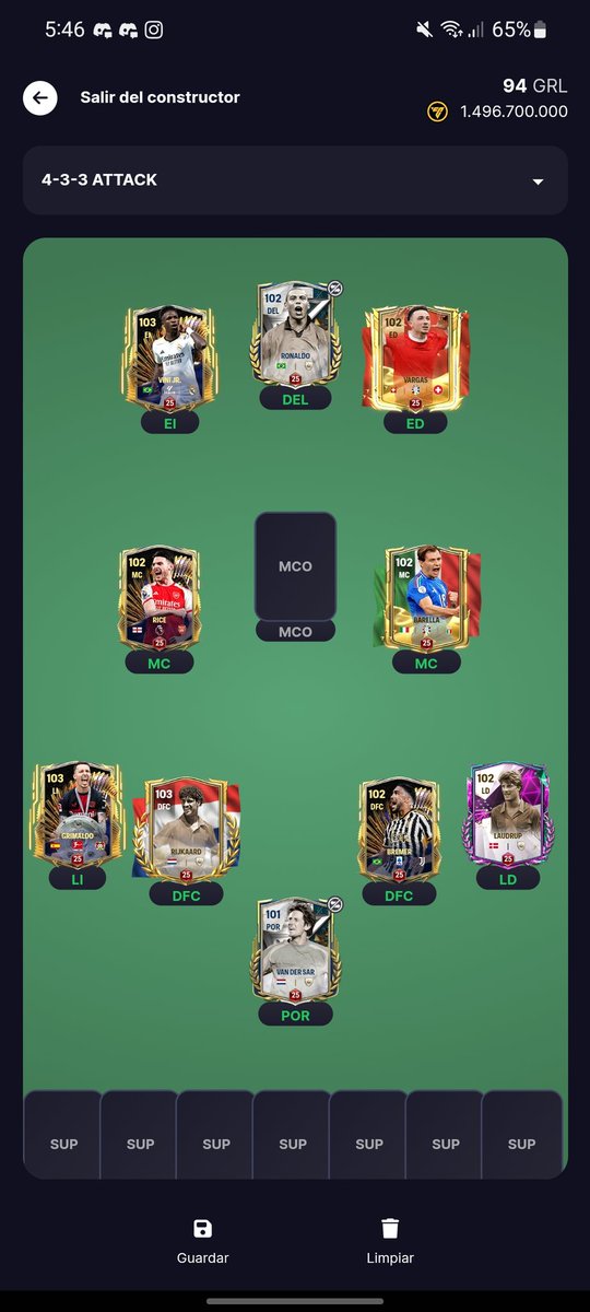 FcFIFA661231's tweet photo. Les agradecería bastante si me recomiendan algún MCO o un jugador que tenga posición secundaria d MCO para ponerlo en mi 11 XFA 🙏🏼
(cualquier precio y q sea de rango naranja xq tengo el presupuesto necesario para eso) https://t.co/rEeQAr7jeI