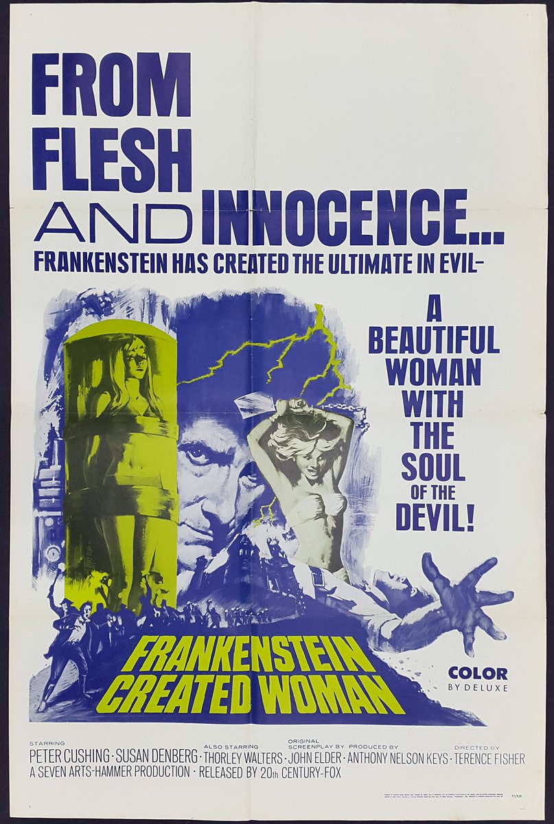 Hammer_Glam's tweet photo. 🎬 “Frankenstein Created Woman”: Baron Frankenstein (Peter Cushing) plays musical chairs with souls, transferring one into a disfigured woman (Susan Denberg). Vengeance and metaphysical twists ensue! 🔥
#HammerHorror #ClassicFilm #SusanDenberg https://t.co/7RPhSOJ9nw
