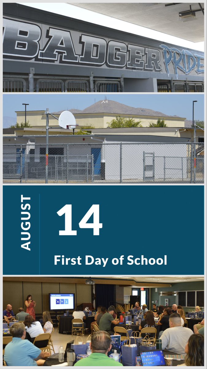First Day of School is August 14!