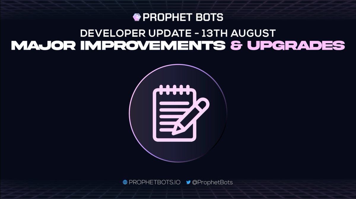 Major ProphetBots Development Update 

The significant leap into stabilising your automated profits...

AutoSniper Patch Notes:

🔫Time from signal to chain has been improved drastically, with concurrency improvements bringing our time to chain down to ~500ms

🔫Time from