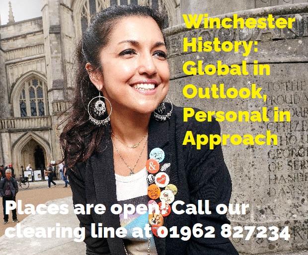 WinchesterHist's tweet image. Clearing is open for History, @uow_archaeology, and @uowclassics! Call us at 01962 827234 to talk to Simon, Ryan, Ellie, Tina, Polly, Glenn or Mike about your future at Winchester! #HelloWinch #HelloClearing #Clearing #Clearing2024