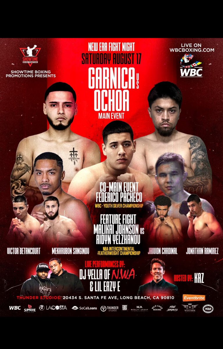 NotitasLa's tweet photo. #NotitasLA 
🔥LAS NUEVAS CARAS DEL BOX!
Esta una exelente cartelera
Jovenes boxeadores que estan anciosos de darse con todo en el cuadrilatero
📍Adquiere tus entradas en https://t.co/5XePzN6Tsd 
#box #deportes #ring  #boxeadores #garnicavsochoa #latinos https://t.co/1Mt50Sqjki