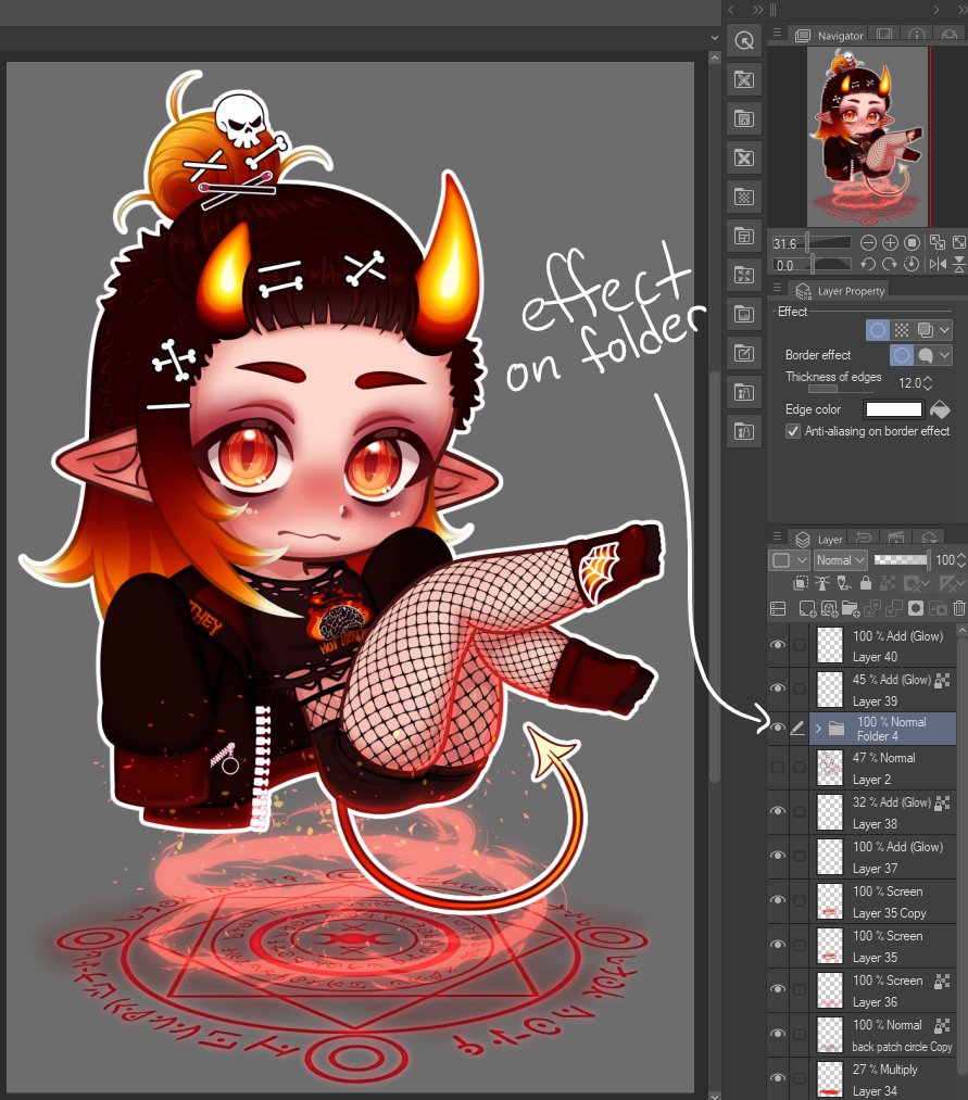 You can also add border effects to drawings without the selection tool!
If you go to the layer effects on the side you can add a border, change the thickness and change the color
You can even do a border effect on a folder if you only want the border to effect a certain part!