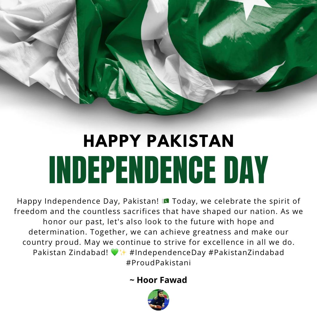 FawadHoor's tweet photo. Happy Independence Day, Pakistan! 🇵🇰 Today, we honor our past and look forward to a future filled with hope and progress. Let’s keep striving for excellence and making our country proud. Pakistan Zindabad! 💚✨ #IndependenceDay #PakistanZindabad https://t.co/Xqgnuo4Ibf