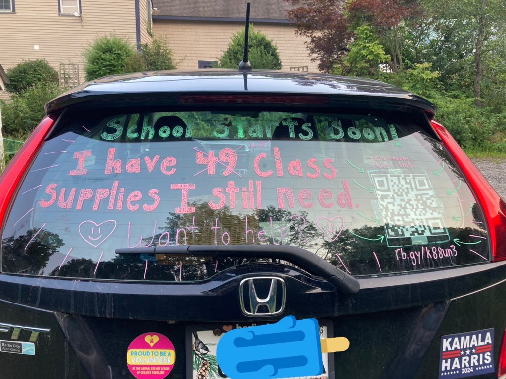Still driving around 🚙 hoping someone will be inspired to #clearthelist 🧚‍♀️for this #Maine 🌲 teacher! Wish list here: 🌟 rb.gy/k88un3 🌟