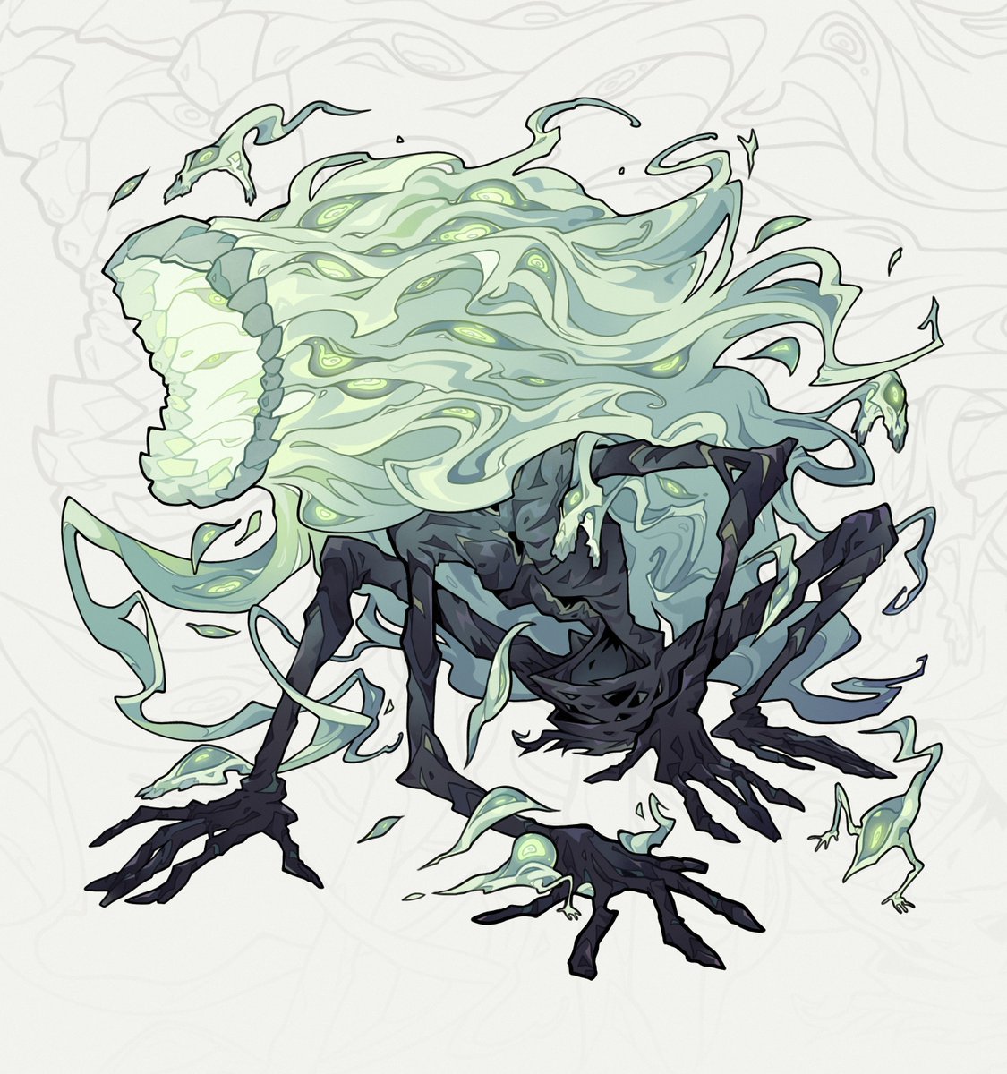 HeavensPress's tweet image. The Yagwang, Godmother of Undeath and Daemon of Entropy. #dnd5e 
Illust: @mlarty_art