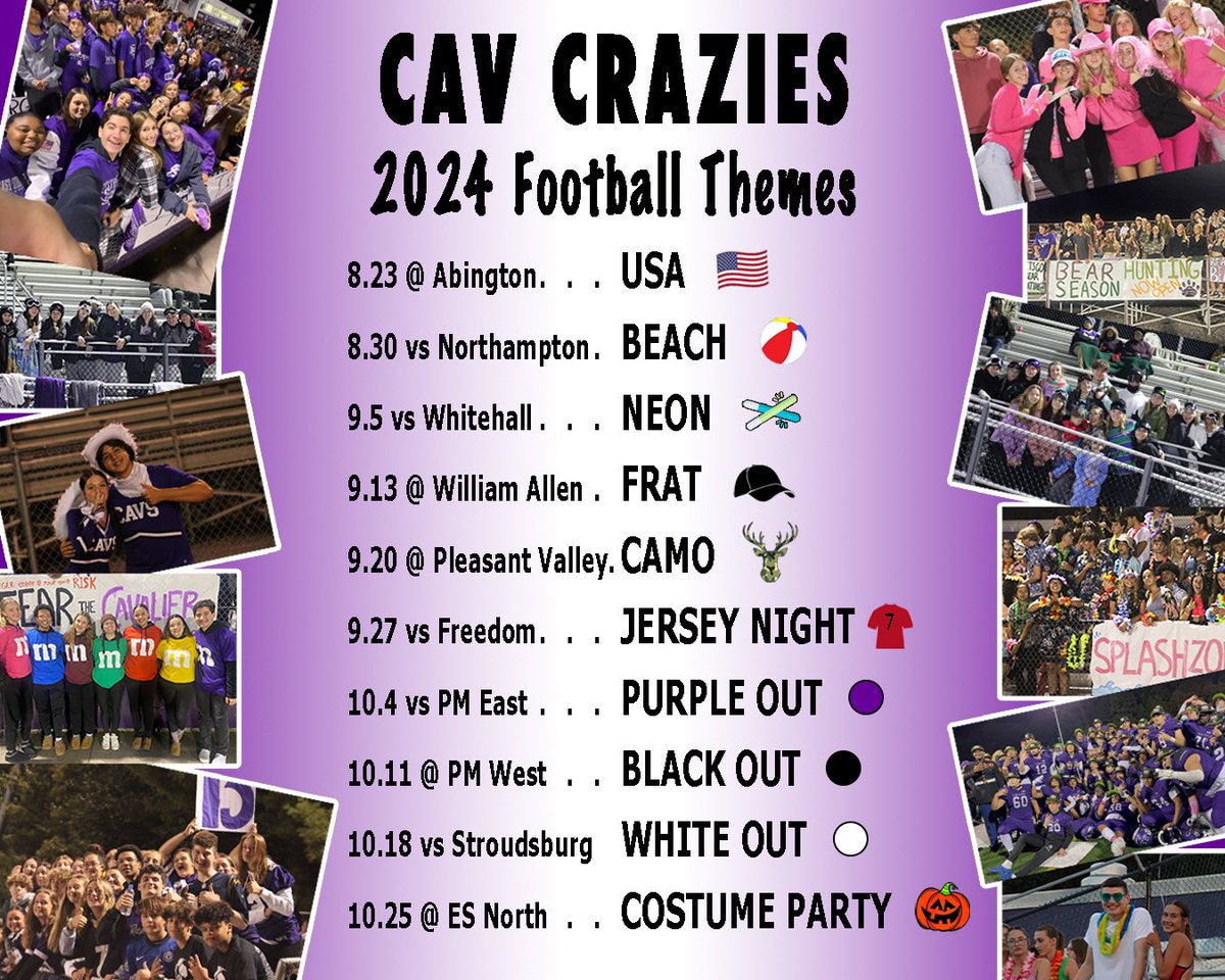 10 Days until our first game!! Here are the 2024 Game Themes!!