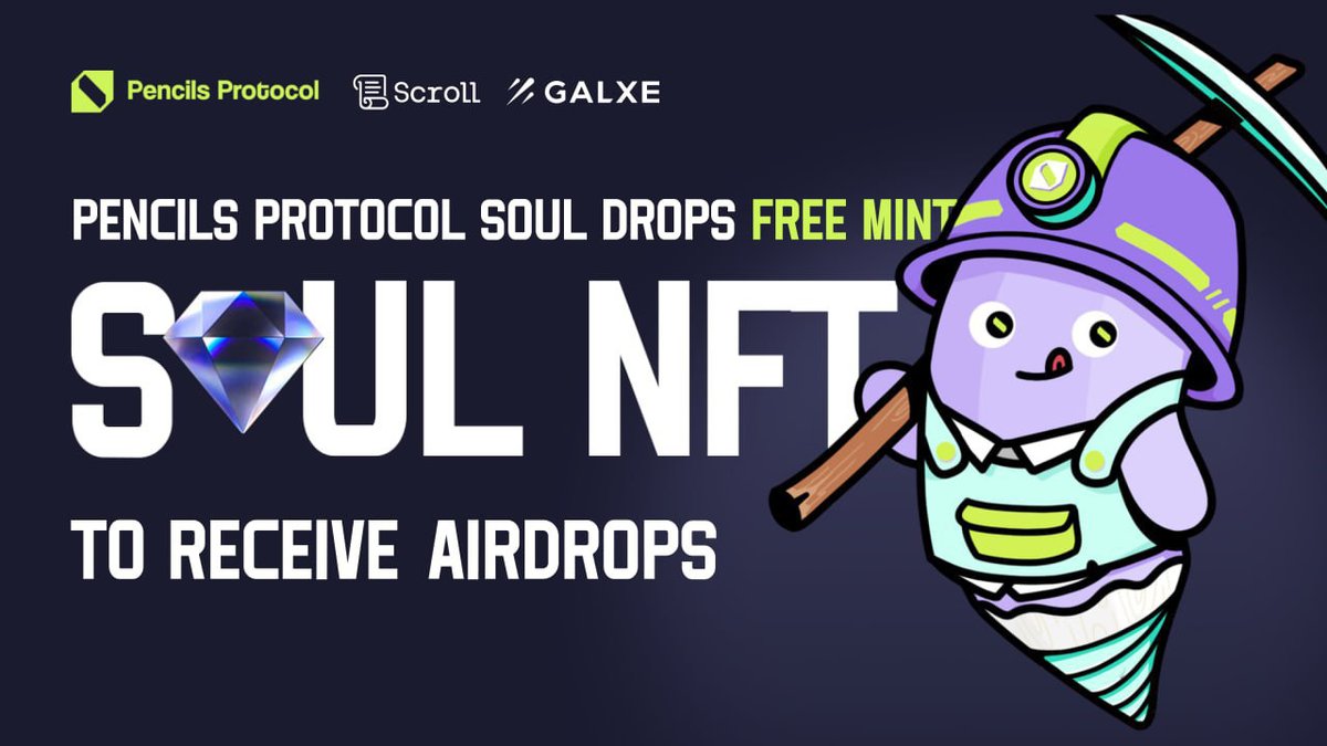 Crypto_Pranjal's tweet photo. Free Mint: Pencils Protocol Soul NFT on Scroll 📜

If you're farming the Pencils airdrop, be sure to do this.

Mint the Pencils Soul NFT for free and receive Pencils Points for future token airdrops.

✅ Mint here: https://t.co/JHuiwKf7wz

1. Open the link and connect your wallet
2. Go to Profile and add a social handle, like Twitter
3. Claim the NFT

The campaign wraps up at the end of August 2024 (duration may adjust based on participation).

If you connected your social account before August 5th, you’ll need to disconnect and reconnect it to verify and mint your NFT.