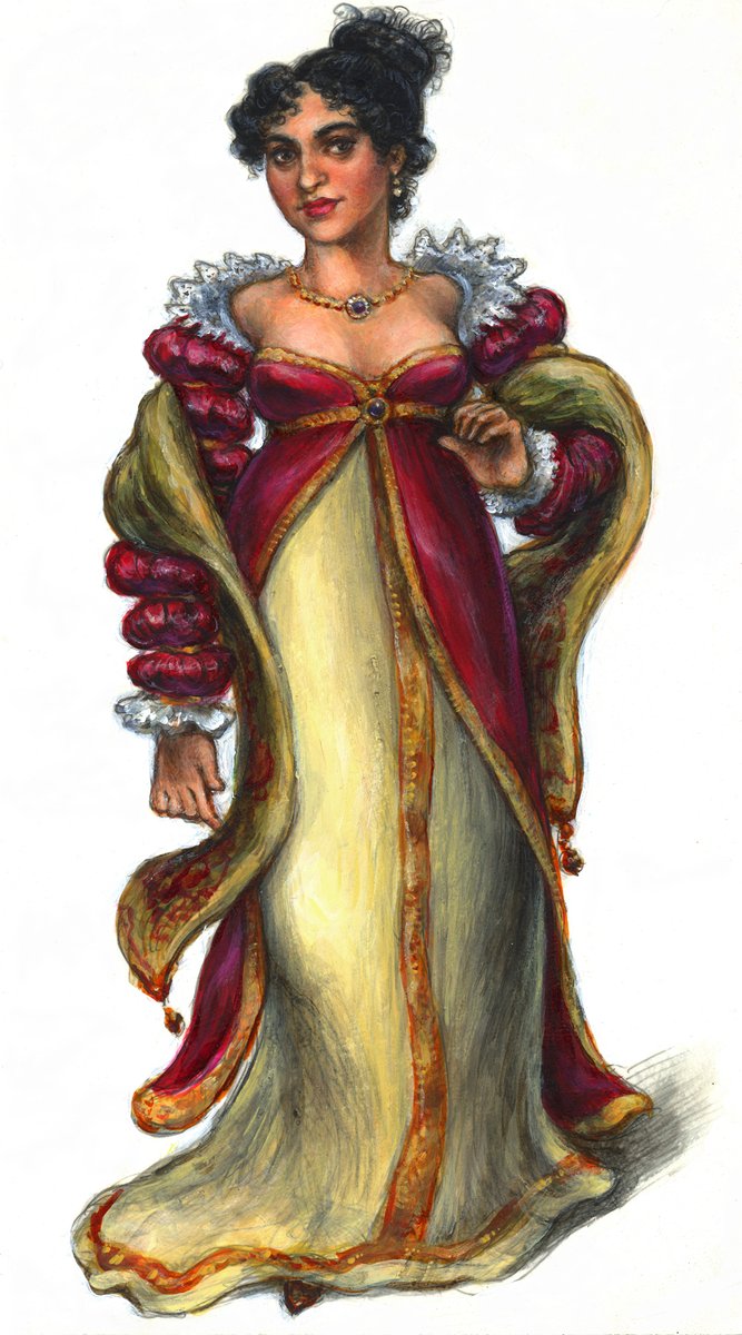 suburbanbeatnik's tweet photo. Here's new artwork I’ve done for the tabletop RPG DANDIES &amp; DANDYZETTES! This is my rendition of one of our backers, Sid, in a dramatic gown, to illustrate the world of the theatre #dandiesanddandyzettes #regencyactress #ttrpg #rpg #kickstarter #bridgerton #regencyengland
26m https://t.co/FXppt7dQDR
