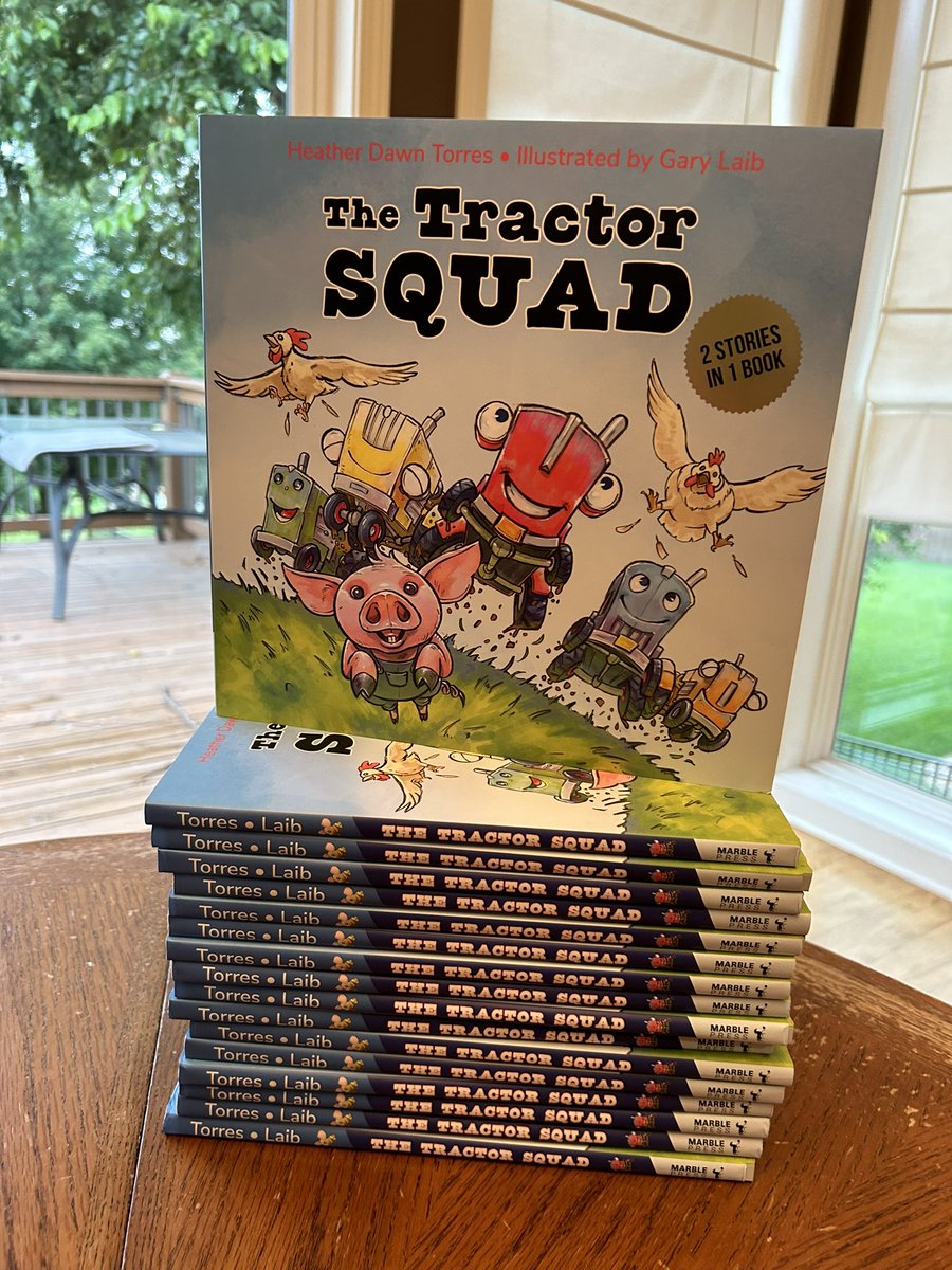 Author copies have arrived!! Thank you to <a href="/marblepressbook/">Marble Press</a> and @garylaibart for making this story come to life. #TheTractorSquad is available for preorders now and will be coming to a farm near you Sept. 3! <a href="/MetamorphLitAg/">Metamorphosis Literary Agency 📚 🎥 🌎🎙️🎮</a> #authorlife #tractorbooksforkids
