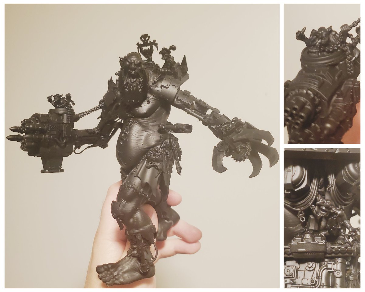 Smashed_Head's tweet photo. A gorkanaut conversion I'm working on is finally ready for paint. I've dubbed this guy "attack of the 50 ft Gorkenstien"
#orkz #40k #gorkanaut #warhammer #warhammer40k #warhammercommunity #conversion #kitbash https://t.co/dNw1kIkMqu