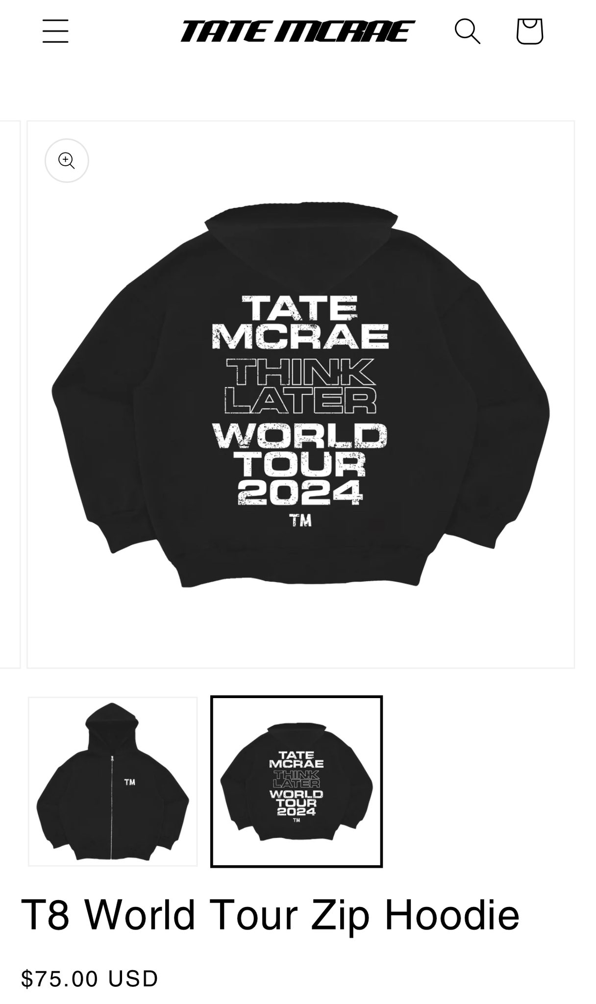 テイトマクレー TATE McRAE T8 ワールドツアー 2024 スウェット テイトマクレー TATE McRAE T8 ワールドツアー 2024 スウェット