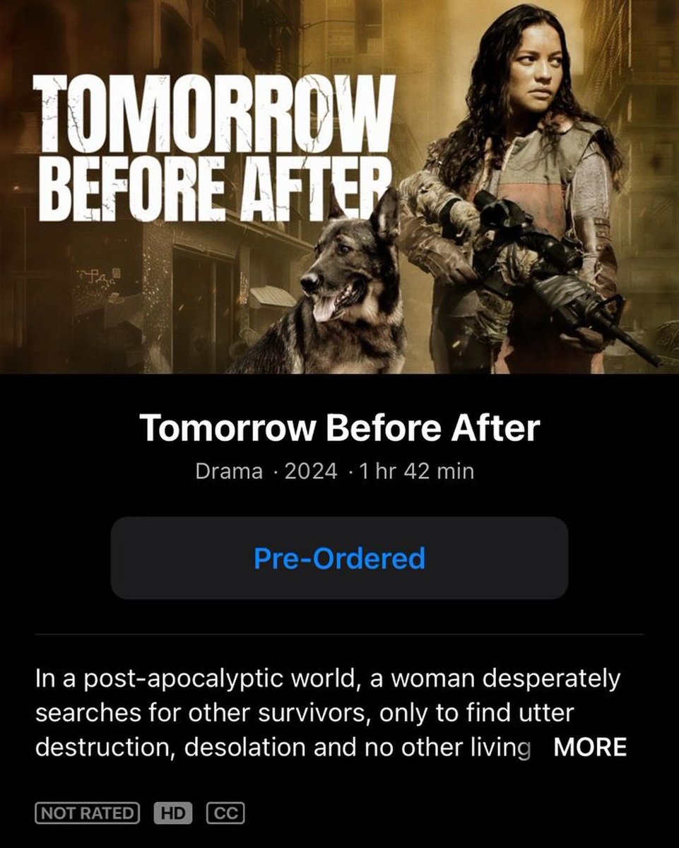 POR FIN! En Estados Unidos 🇺🇸 y Canadá🇨🇦 podrán ver #TomorrowBeforeAfter 🎬 pre- ordénenla ya en <a href="/AppleTV/">Apple TV</a> ➡️
 tv.apple.com/us/movie/tomor… desde agosto 20 en muchas plataformas más 💥