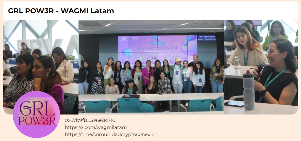 cryptoconexion's tweet photo. ¡GM, comunidad! 💙
Hoy les estamos invitando a votar por 🔥 WAGMI LatAm y GRL POW3R 🔥 en esta ronda de @ethereum_mexico PGF, que es una ronda retroactiva de financiamiento para apoyar a comunidades Web3 en México.

Por acá el link a las votaciones 👇
https://t.co/q33Z2mKcIp https://t.co/7eYrPvlA7K