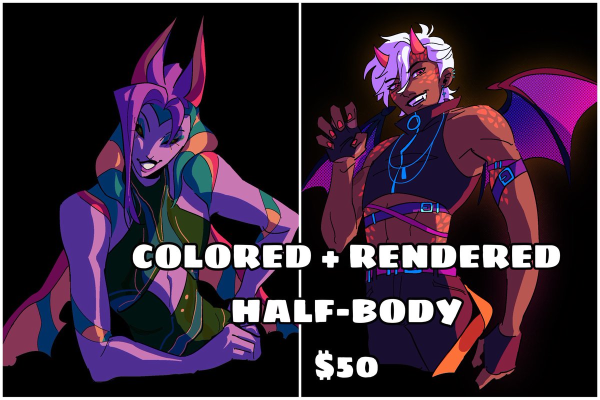 Rigamo12's tweet photo. ‼️COMMS ARE OPEN!!!‼️

•$50 colored + rendered half-bodies
---$25 per additional character

•$35 inked half-bodies
---$15 per additional character

•$35 badge icons

❗️20 slots available❗️
Dm me or reply to this post to claim a slot and then i will dm you to grab your order :) https://t.co/DnJM0hRSDg