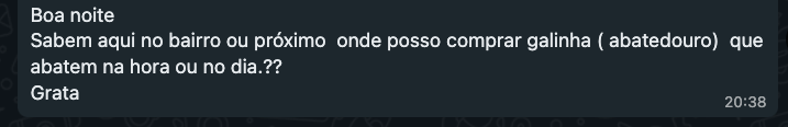 entrei no grupo do zap do bairro