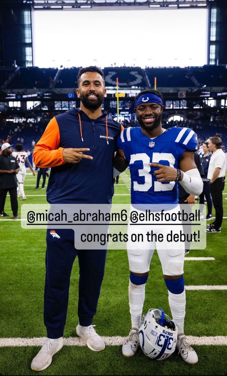 East Lake Football (@eastlakefball) on Twitter photo Always great to see our Alum at the next level supporting one another! Justin Strnad (<a href="/jsgarbs/">Justin Strnad</a>) showing some love to Micah Abraham (<a href="/icemanIII_/">Micah Abraham❄️</a> ) in his NFL debut with the Colts! Congratulations Micah! #EagleFamily #LifeIsBetterAtTheLake Always great to see our Alum at the next level supporting one another! Justin Strnad (<a href="/jsgarbs/">Justin Strnad</a>) showing some love to Micah Abraham (<a href="/icemanIII_/">Micah Abraham❄️</a> ) in his NFL debut with the Colts! Congratulations Micah! #EagleFamily #LifeIsBetterAtTheLake