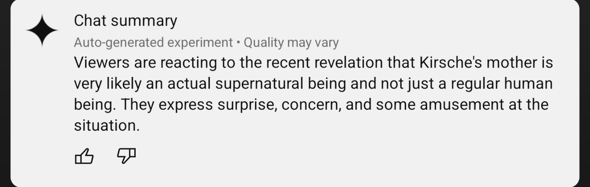 KirscheVerstahl's tweet photo. This is the most accurate AI Summary I've seen yet.
My mom is like ancient folklore told in hushed tones because if you speak too loudly, she might manifest some new nonsense https://t.co/w2HpDe5fa2