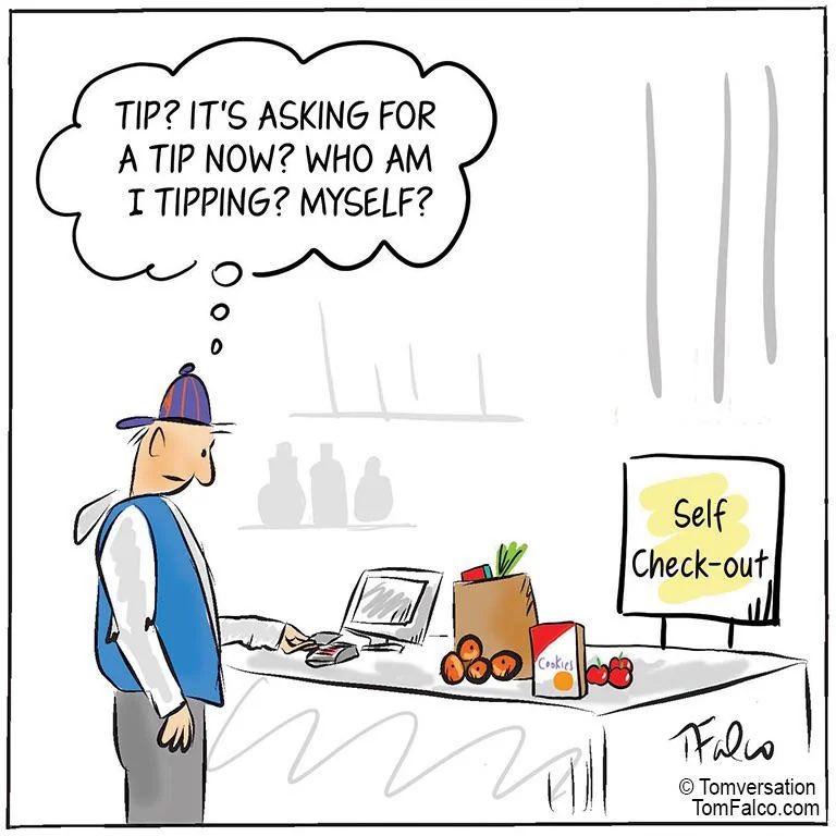 tipflation's tweet image. Self-checkout tipping?

#tipflation #stopthemadness #tipping #tipcreep