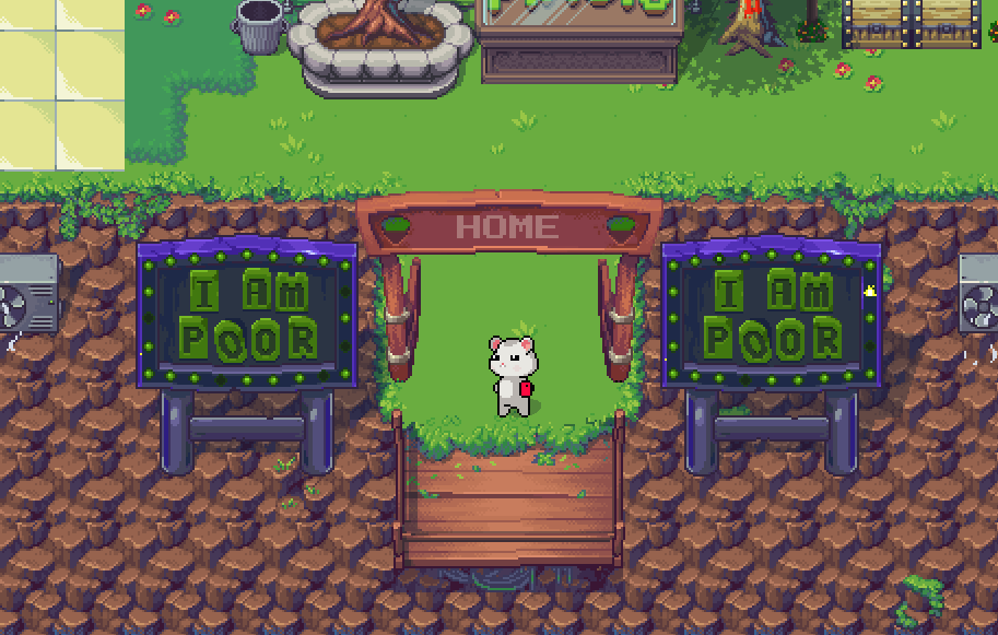 Cryptomaniac787's tweet photo. After @pixels_online Guild Wars, these signs are very fitting. It was fun but dang.....#Broke #IAMPOOR https://t.co/d3OK4MP7RK