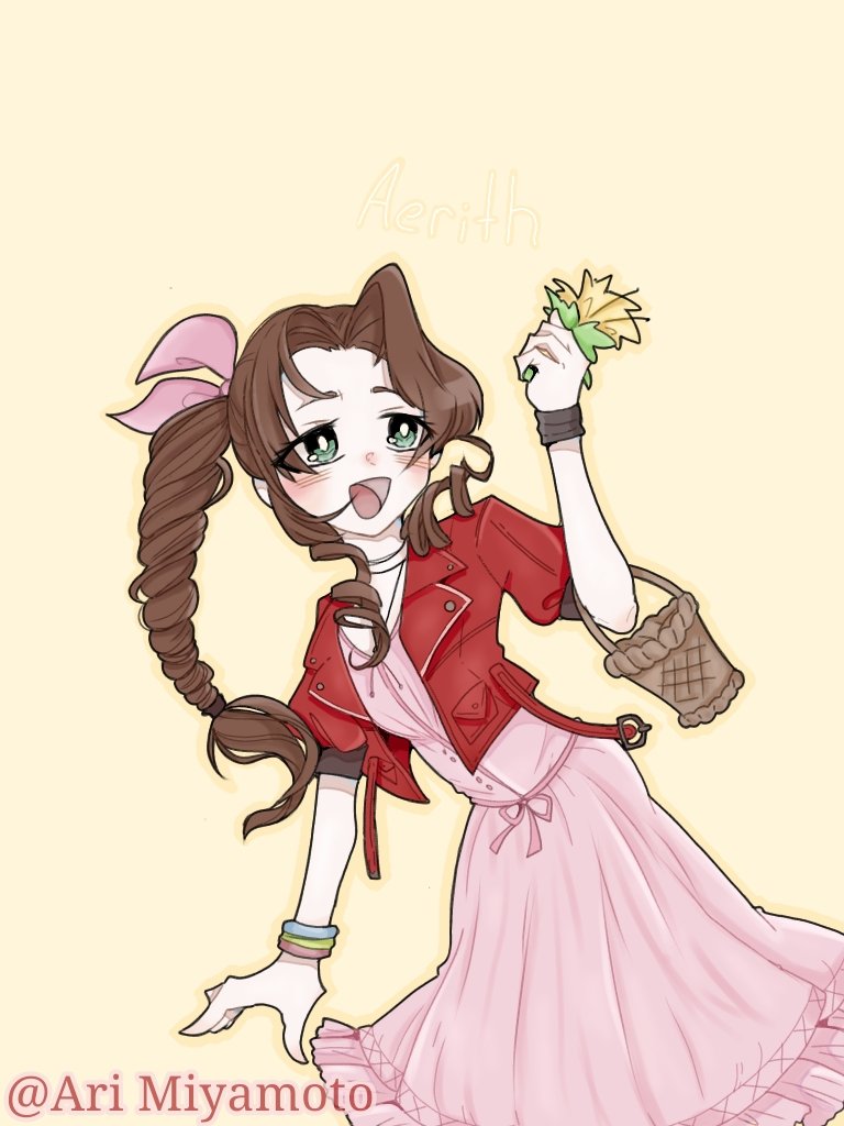 Kirari_Yume_ki's tweet photo. Dibujo finalizando por fin ❤️🩷
#AerithFF7 #FinalFantasyVIIRemake #ilustracion https://t.co/t8gnENjUOn