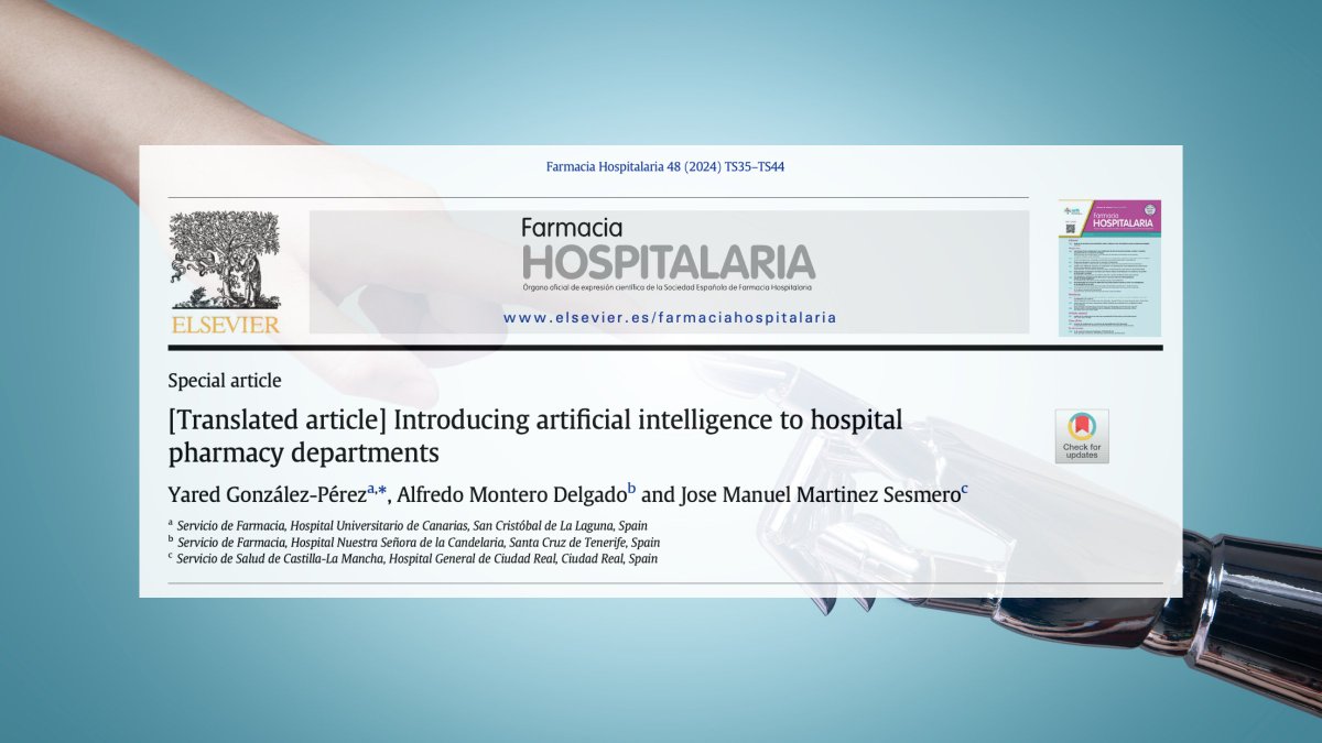 Farmacia Hospitalaria (@farm_hosp) on Twitter photo 🆕 🇬🇧 Introducing artificial intelligence to hospital pharmacy departments @FHDigital_SEFH <a href="/Yaredgp/">𝒀𝒂𝒓𝒆𝒅 𝑮𝒍𝒆𝒛 💊</a> <a href="/Amonterodel/">Alfredo Montero 🇮🇨</a> <a href="/manolosesmero/">JM Martínez Sesmero</a> #RevistaFarmaciaHospitalaria #HospitalPharmacy revistafarmaciahospitalaria.es/es-translated-… 🆕 🇬🇧 Introducing artificial intelligence to hospital pharmacy departments @FHDigital_SEFH <a href="/Yaredgp/">𝒀𝒂𝒓𝒆𝒅 𝑮𝒍𝒆𝒛 💊</a> <a href="/Amonterodel/">Alfredo Montero 🇮🇨</a> <a href="/manolosesmero/">JM Martínez Sesmero</a> #RevistaFarmaciaHospitalaria #HospitalPharmacy revistafarmaciahospitalaria.es/es-translated-…