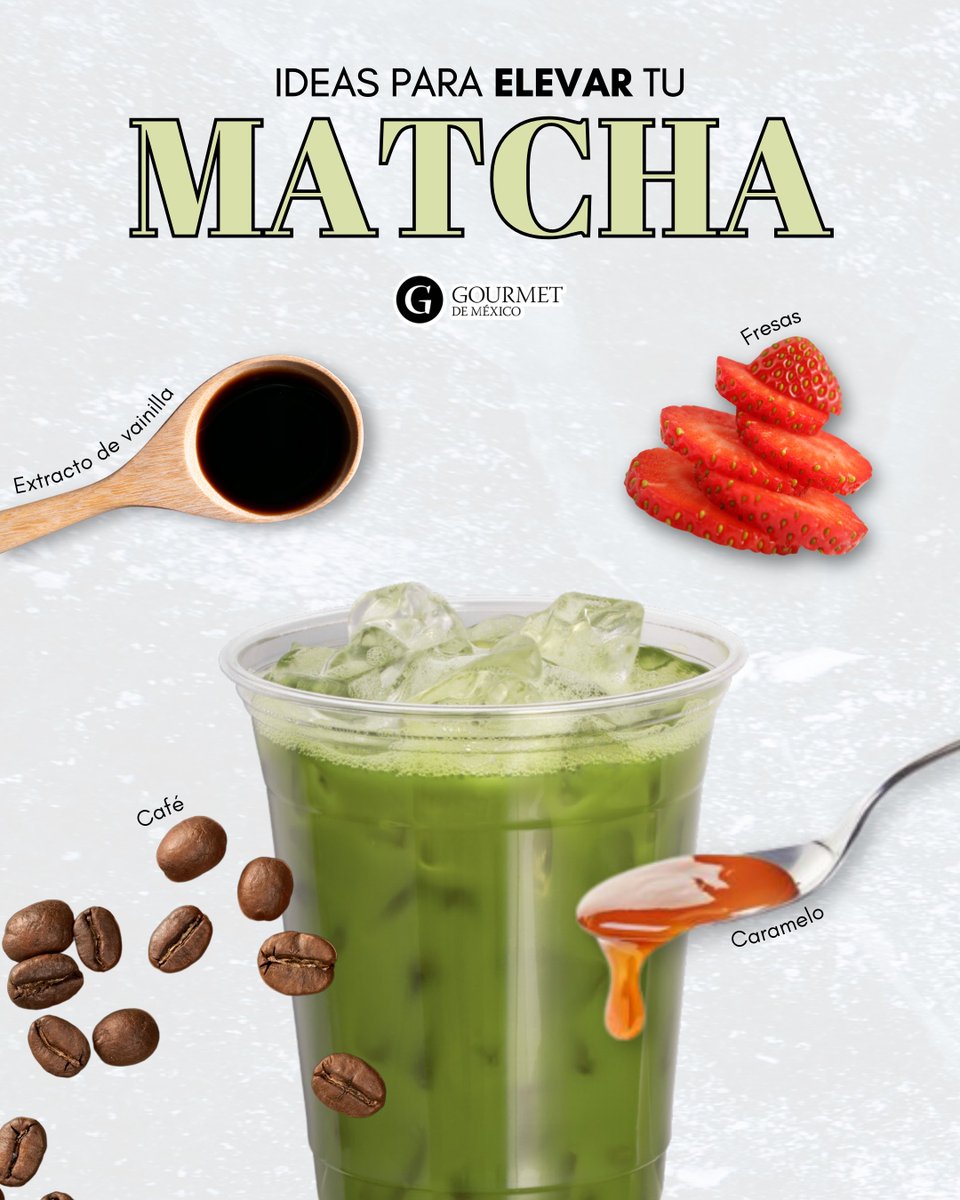 gourmetdemexico's tweet photo. ¿Listo para llevar tu matcha al siguiente nivel? 🍵✨ Checa nuestras ideas para transformar tu bebida verde en una experiencia única. ¡Descubre cómo darle un toque especial a tu ritual del matcha!
#Matcha #MatchaLovers #TipsCocina #GourmetDeMéxico https://t.co/eqn8kQx7bj