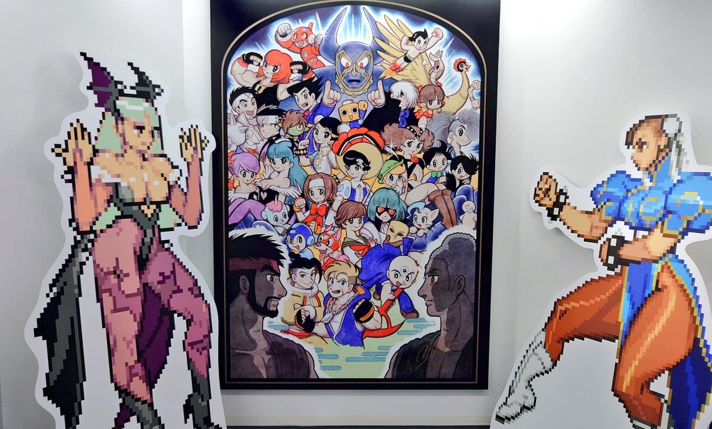 モリガン・アーンスランド ,リュウ(ストリートファイター) 「CAPCOMvs手塚治虫展見てきました!手塚先生の原画とCAPCOMの原画と思っ」|クサのイラスト