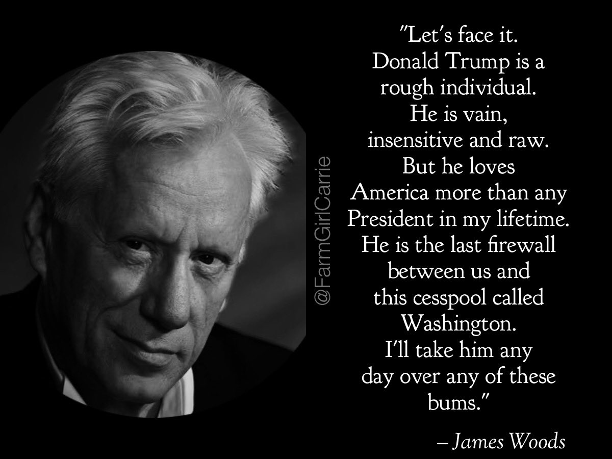 I couldn’t agree more with James Woods.