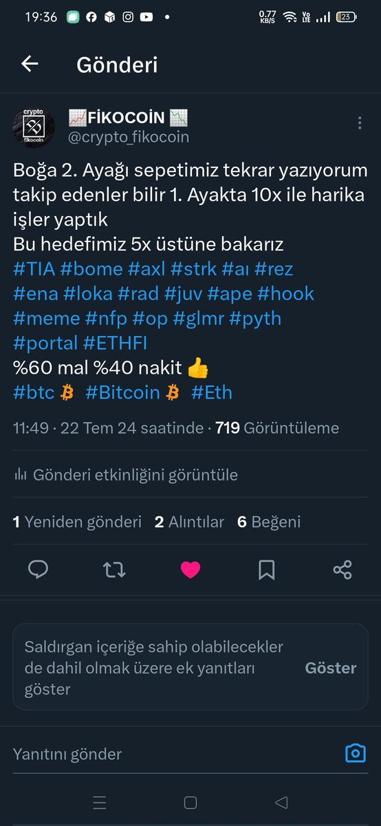 📈FİKOCOİN 📉 tweet media