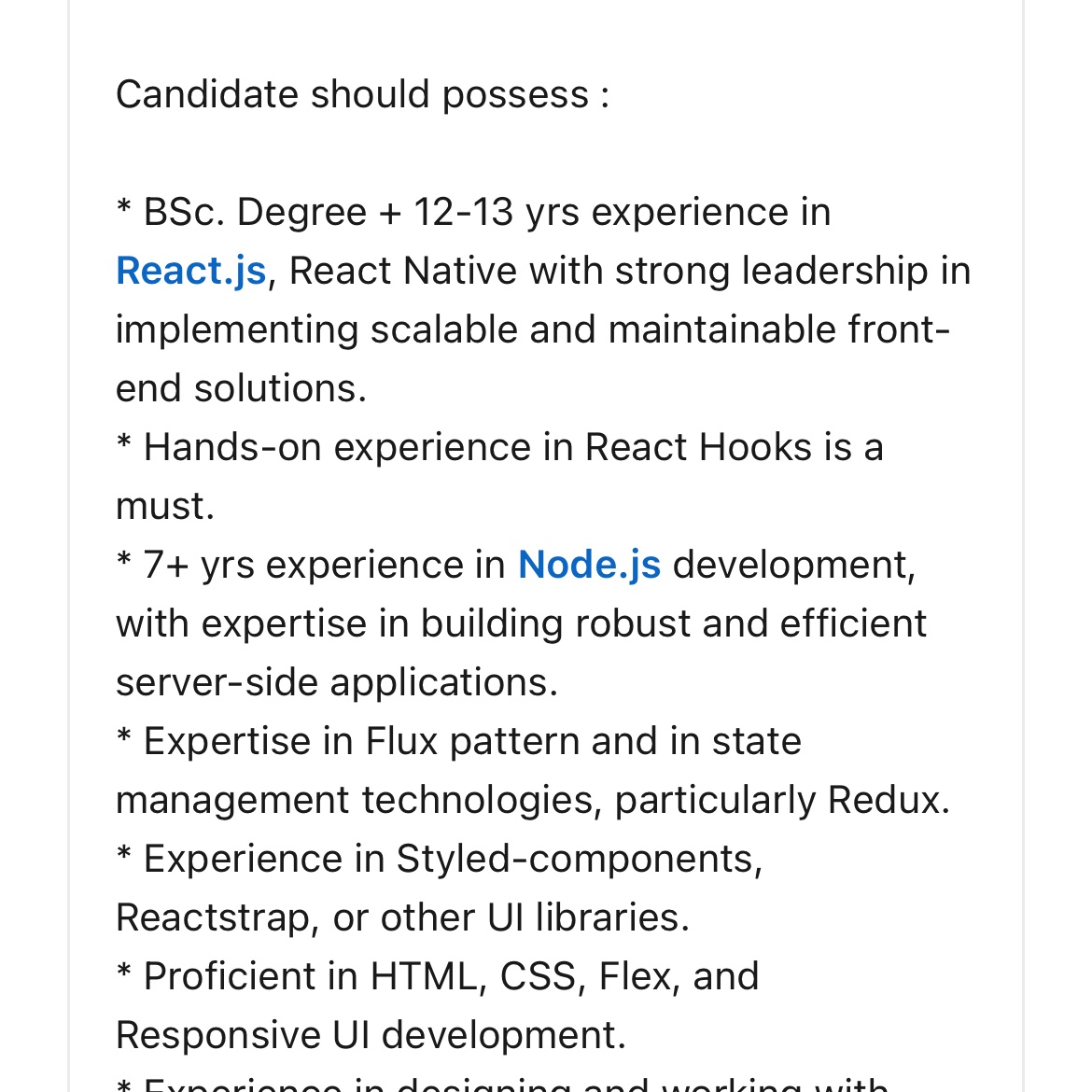 yudhanjaya's tweet image. I’m convinced that most Sri Lankan corporates have no idea what they’re doing, especially when it comes to tech and hiring.

This job post on LinkedIn made the rounds today. They want 12-13 years of experience in React, a framework that has existed only for 11 years.