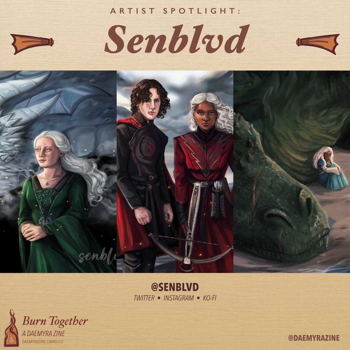 Burn Together: A Daemyra Zine tweet media