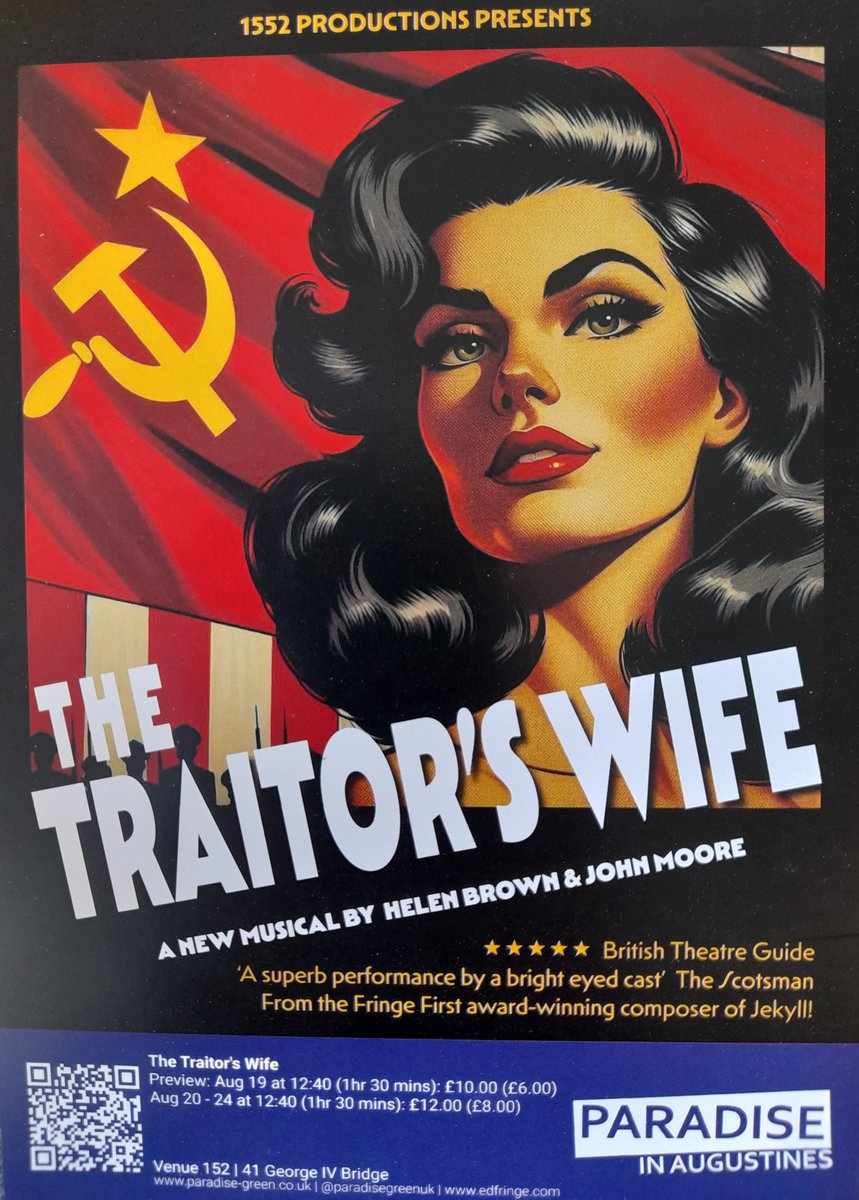 GusTheatre's tweet photo. @_sarahmars @edfringe I'm really excited for The Traitor’s Wife at Paradise Green 19-24th - I have loved the previous work from this writing team and the cast looks fab! https://t.co/n9FC5wxiqU