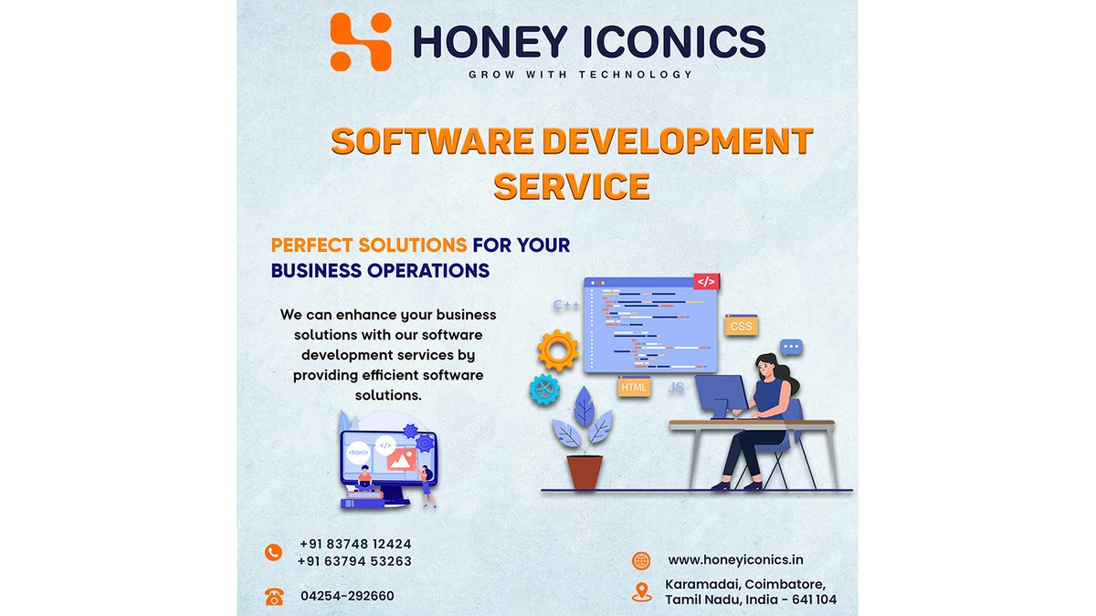 arul031981's tweet photo. 🚀 Transform Your Ideas into Reality with Honeyiconics! 🚀

Looking for top-notch software development services in Coimbatore? Honeyiconics is your trusted partner in creating innovative, custom software solutions.
#SoftwareDevelopment #Honeyiconics #CoimbatoreTech https://t.co/L8VSHTfJfb