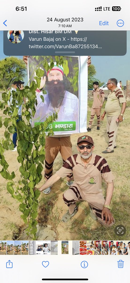 RajKuma38450614's tweet photo. #MegaTreePlantation to serve nature following the teachings of Ram Rahim Ji. Planting trees is an important step in protecting our planet and improving the environment. By doing this kind of work on Guruji's birthday, you not only received his blessings, #PlantATree. https://t.co/eRtmXnLq5W