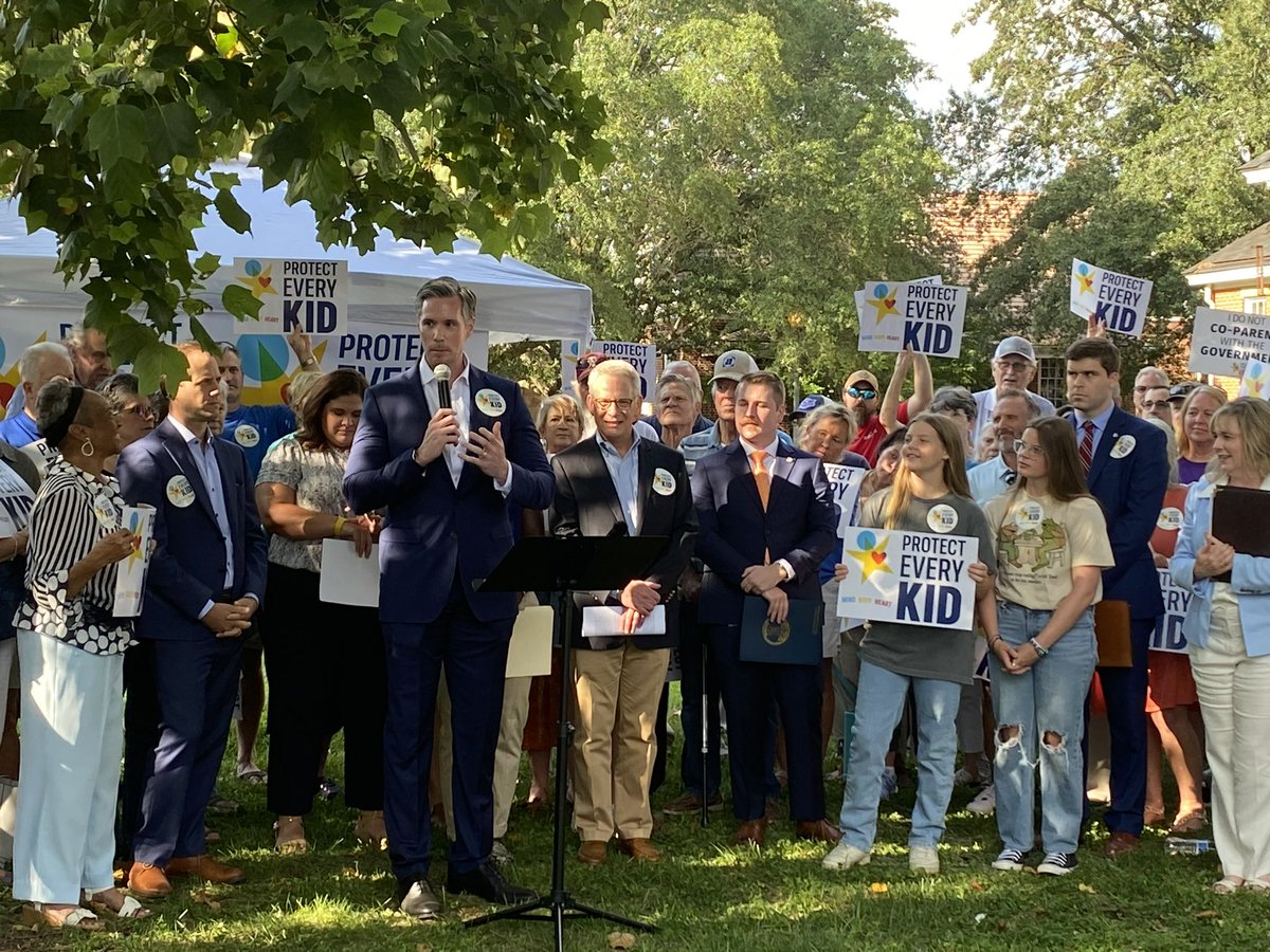 GlenSturtevant's tweet photo. Huge rally today of parents and advocates ahead of the Chesterfield School Board meeting to stand up for Parental Rights. Hundreds of supporters attended. 

Common sense demands: Keep boys out of girls’ sports and restrooms. Respect the free speech rights of employees and students from pronoun nonsense. Shut down attempts by schools to keep secrets from parents about their own kids. 

Simple, common sense stuff.