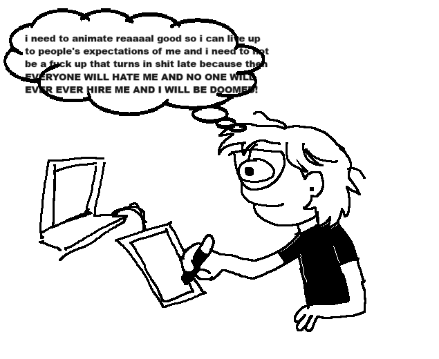 animation student with imposter syndrome