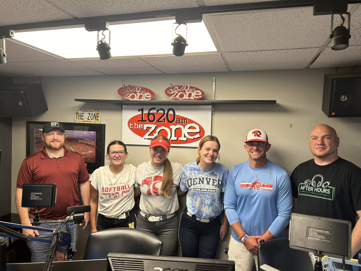 Thank you to <a href="/1620TheZone/">1620 The Zone</a> for having us on the air tonight to discuss the great things happening with <a href="/RRamsSoftball/">Ralston Softball</a> 
<a href="/baylabodnar06/">baylabodnar</a> <a href="/ElsasserLilly/">Lilly Elsasser</a> <a href="/KenzieMacrander/">Makenzie #13</a> may have a career in broadcasting in their future but for now we are focused on #EAT 🐏🥎🫶🏼#RalstonRams