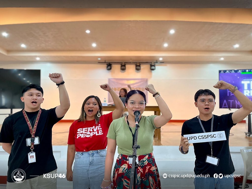upcsspsc's tweet photo. #CouncilUpdate | Day 2 of KASAMA sa UP 46th National Congress

Ngayon ang ikalawang araw ng 46th National Congress ng Katipunan ng Sangguniang Mag-aaral sa UP (KASAMA sa UP), ang pinakamalawak na alyansa ng mga konseho sa buong UP System.

#NC46
#Harantiyaw https://t.co/T9Sl369RM6