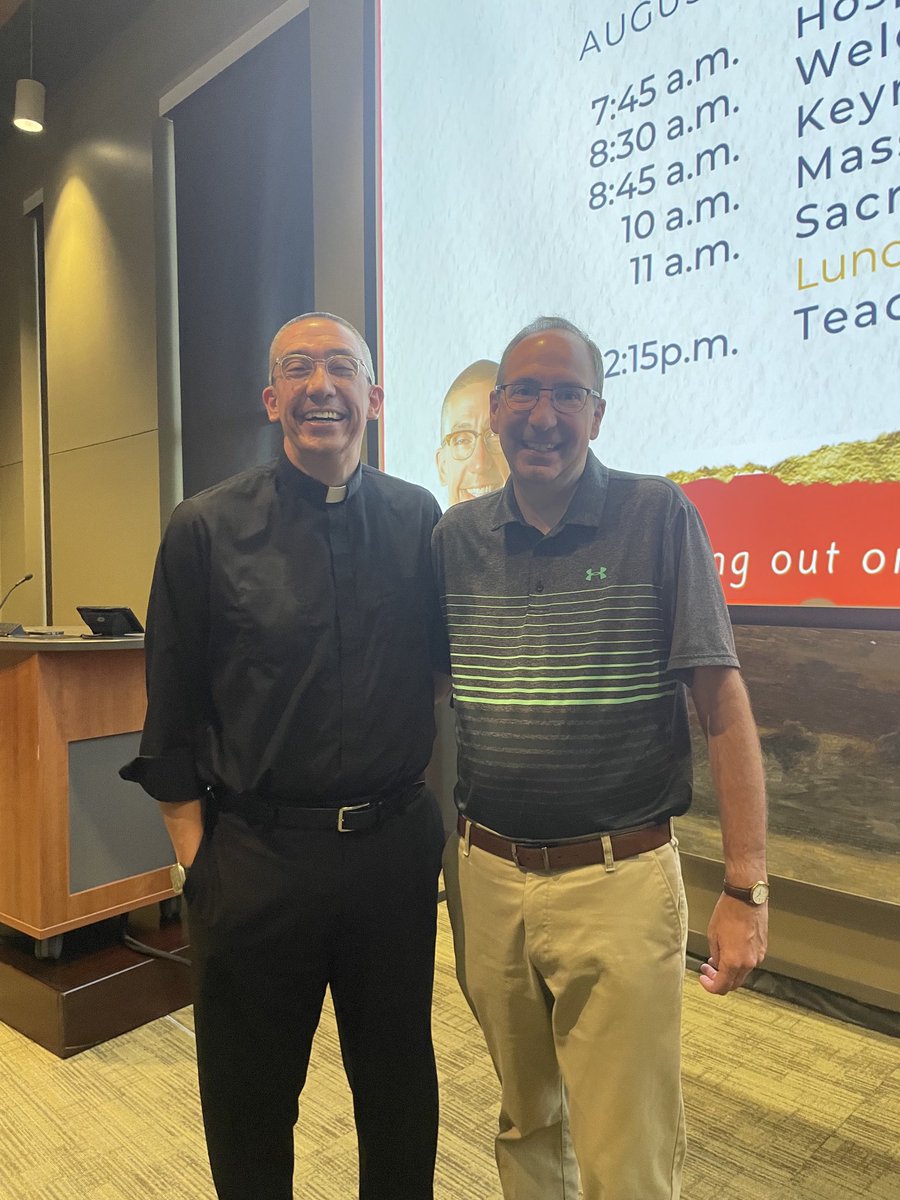The student has become the teacher! Great to hear from my former student and ⁦<a href="/GRWestCatholic/">West Catholic High School</a>⁩ grad Fr. Pete McCormick CSC at today’s ⁦<a href="/GRDiocese/">Grand Rapids Diocese</a>⁩ Schools Kickoff. Great keynote, Fr. Pete!