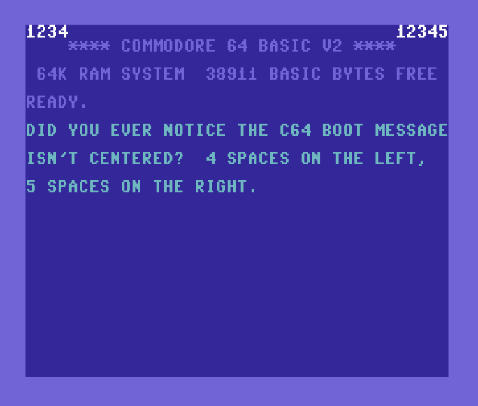8BitShowAndTell's tweet photo. Did you notice? #C64 https://t.co/wL3iRc58P1